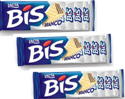 3 Lacta Bis Chocolate Branco 126g - Wafer white chocolate - Hi Brazil Market