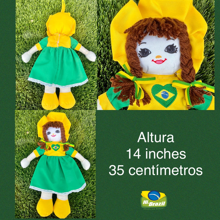 Brasil Boneca de Pano - Brazil Rag Doll - Hi Brazil Market