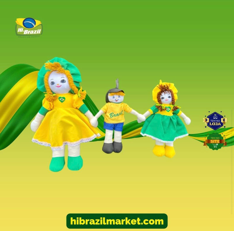 Brasil Boneca de Pano - Brazil Rag Doll - Hi Brazil Market