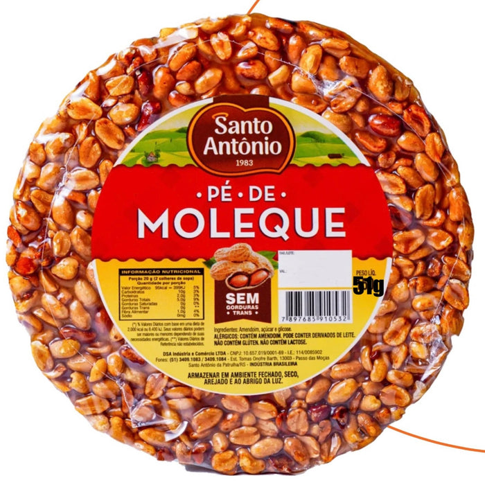 Santo Antonio Pe de Moleque 51g - Peanut Brittle