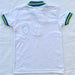 Brasil Camisa Polo Infantil Branca - Brazil Kid Polo Shirt White - Hi Brazil Market