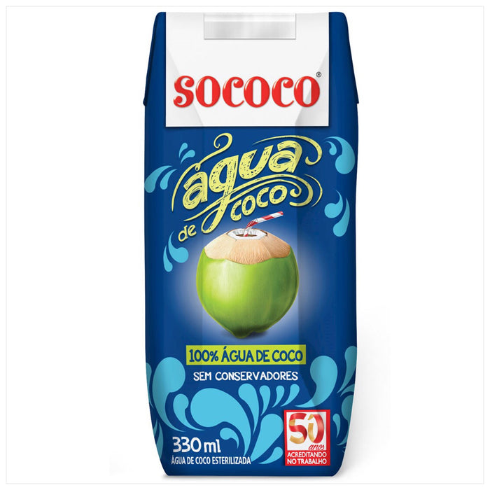 Sococo Água de Coco 330ml - Coconut Water - Hi Brazil Market