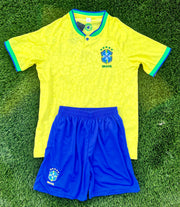 Brasil Conjunto Futebol Adulto Amarelo Copa do Mundo - Brazil Soccer Set Yellow World Cup - Hi Brazil Market