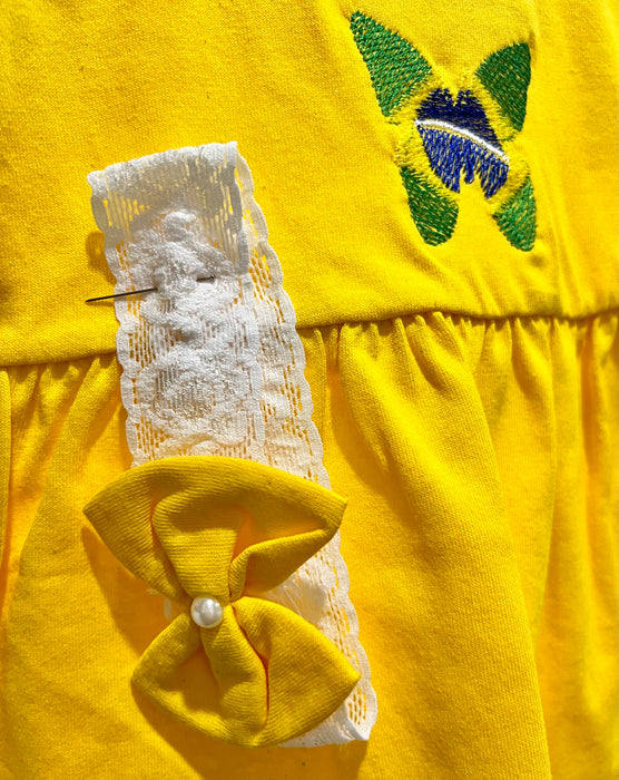Brasil vestido para Bebe - Brazil Baby Dress - Hi Brazil Market