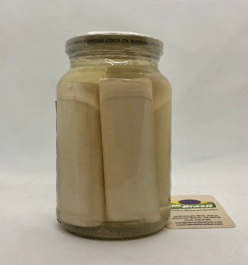 Caicarai Palmito Inteiro Peso Net 550g - Brazilian Whole Heart of Palm Net WT 10.3oz - Hi Brazil Market