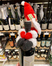 Papai Noel Decoracao Garrafa de Vinho - Santa Wine Bottle Decoration - Hi Brazil Market
