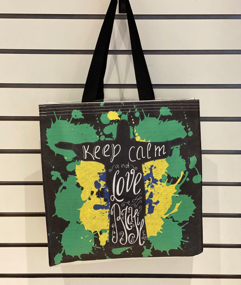 Eco Tote Bag - Bolsa Ecologica feita com tecido Reciclado Tecido Pet com Estampa em Sublimacao - Hi Brazil Market