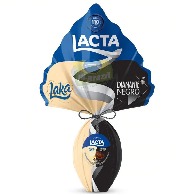 Lacta Ovo de Pascoa Meio Laka Meio Diamante Negro 494g