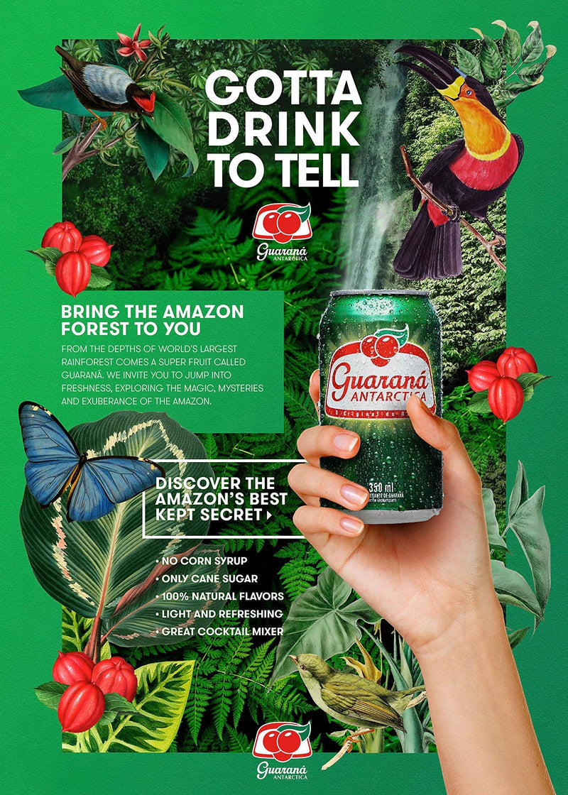 Antarctica Brazilian Guarana Diet Soda 12 fl. oz (12 pack) - Guarana Diet lata 355ml (12 unidades) - Hi Brazil Market
