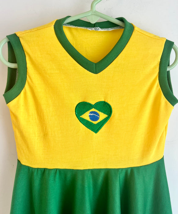 Brasil Vestido Infantil - Brazil Kid's Dress - Hi Brazil Market
