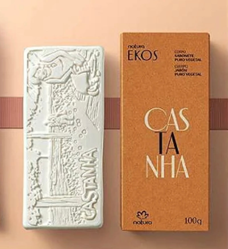 Natura Ekos Sabonete em Barra Puro Vegetal Castanha 100g - Hi Brazil Market