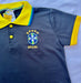Brasil Camisa Polo Feminina Preta - Brazil Woman Polo Shirt Black - Hi Brazil Market