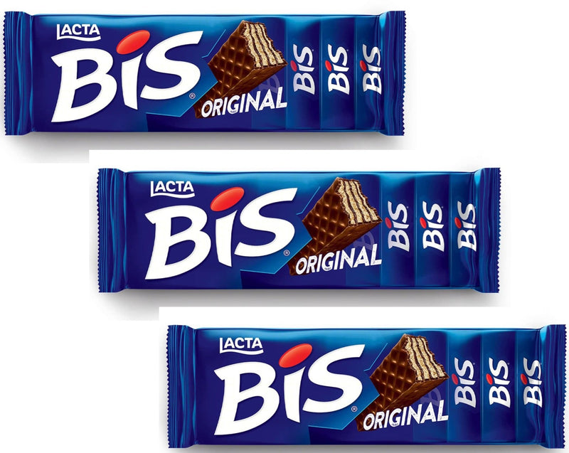 3 Lacta Bis Chocolate ao Leite - Milk Chocolate 126g - Hi Brazil Market