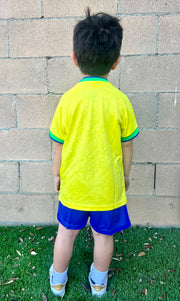 Brasil Conjunto Futebol Infantil Amarelo Copa do Mundo - Brazil Kid's Soccer Set Yellow World Cup - Hi Brazil Market