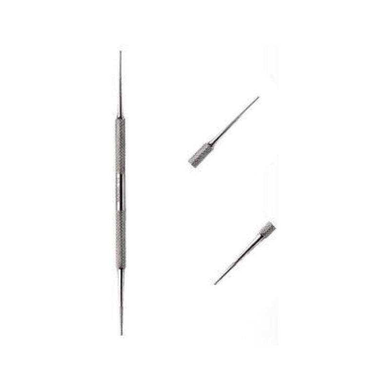 Mundial BC-376 Cuticle Pusher & Scraper + Nail Stick - Espátula Dupla + Palito de Unha - Hi Brazil Market