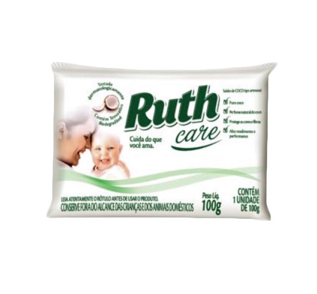 Ruth Coconut Fabric Soap 100g - Sabao de Coco 100g - Hi Brazil Market