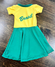 Brasil Vestido para Boneca - Brazil Doll Dress - Hi Brazil Market
