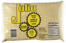 Julia Farinha de Mandioca Torrada 1Kg -Roasted Cassava Flour 2.2 lb - Hi Brazil Market