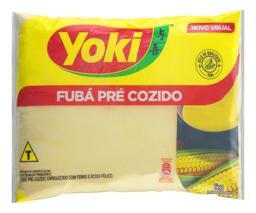 Yoki Fuba Pré Cozido 1kg - Pre Cooked Fuba - Hi Brazil Market