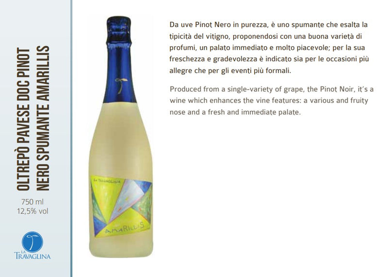 La Travaglina Pinot Nero Spumante Pavese Amarillis