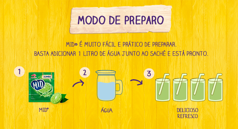 Mid Refresco Limao - Drink Mix Juice Lemon - Hi Brazil Market