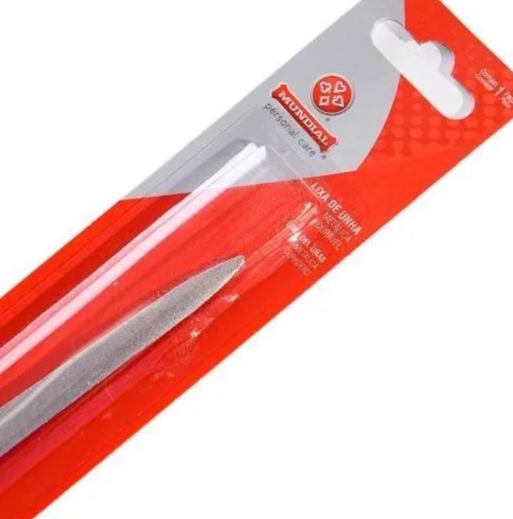 Mundial Lixa Media Classica para Unhas L1196-6BP - Medium Nail File - Hi Brazil Market