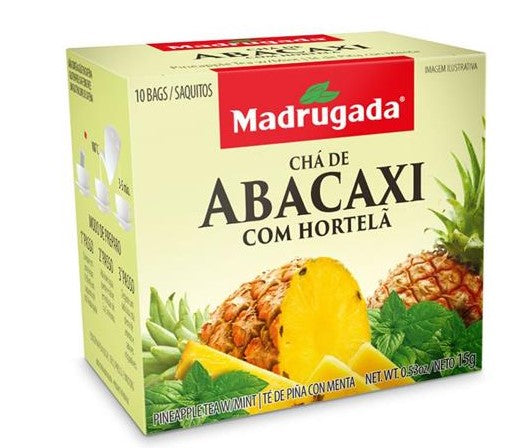 Madrugada Cha Abacaxi com Hortela - Herbal Tea Pineapple with Mint