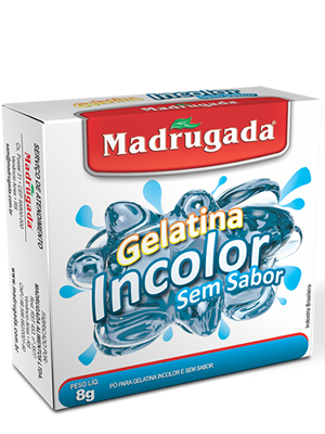 Madrugada Colorless Gelatin 0.28 oz - Gelatina Incolor sem sabor 8g - Hi Brazil Market