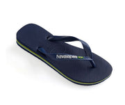 Havaianas Kids Brazil Logo Flip Flops Navy Blue - Hi Brazil Market