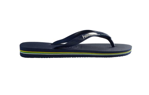 Havaianas Kids Brazil Logo Flip Flops Navy Blue - Hi Brazil Market