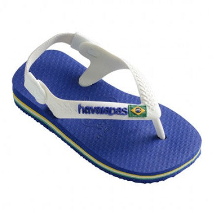 Havaianas Baby Brazil Logo Flip Flops Marine Blue/White - Hi Brazil Market