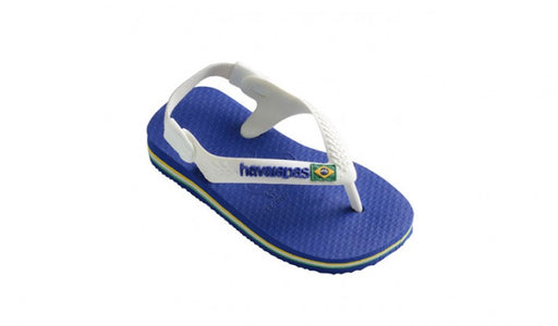 Havaianas Baby Brazil Logo Flip Flops Marine Blue/White - Hi Brazil Market