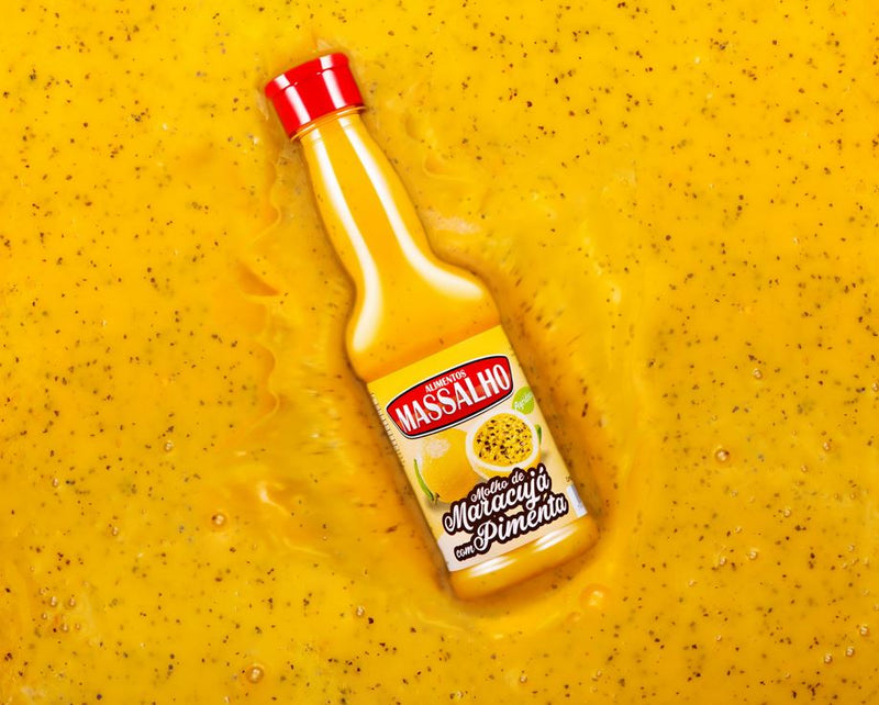 Massalho Molho de Maracuja com Pimenta 150 mL - Passion Fruit Sauce with Pepper - Hi Brazil Market