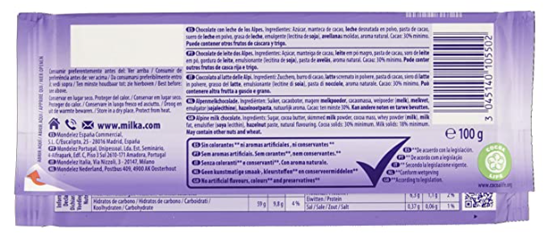 Milka Alpine Milk 100g - Hi Brazil Market