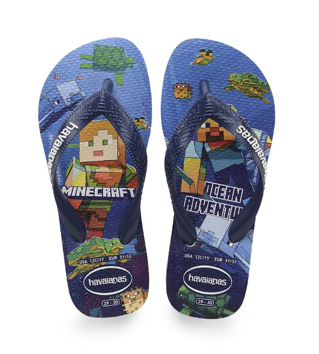Havaianas Kids Sandal Flip Flops Minecraft - Hi Brazil Market