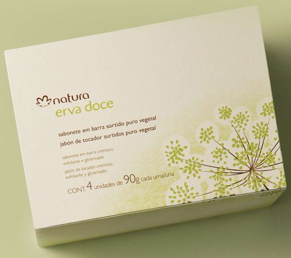 Natura Erva Doce Sabonete em Barra 4 unidades - Bar Soap Anise - Hi Brazil Market