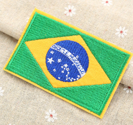 Brasil Aplique adesivo para roupas - Patch apply adhesive for clothes - Hi Brazil Market