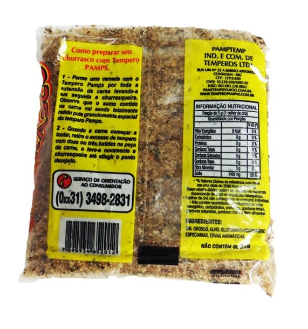Tempero Pampas Sal Grosso para Churrasco 500g - Seasoning - Hi Brazil Market