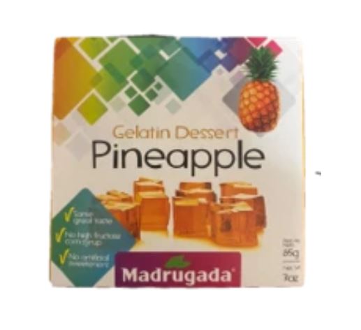 Madrugada Gelatina Abacaxi 85g - Pineapple Gelatin 3oz - Hi Brazil Market