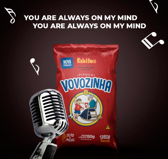 Fabitos Vovozinha Pipoca Doce - Sweet Popcorn - Hi Brazil Market