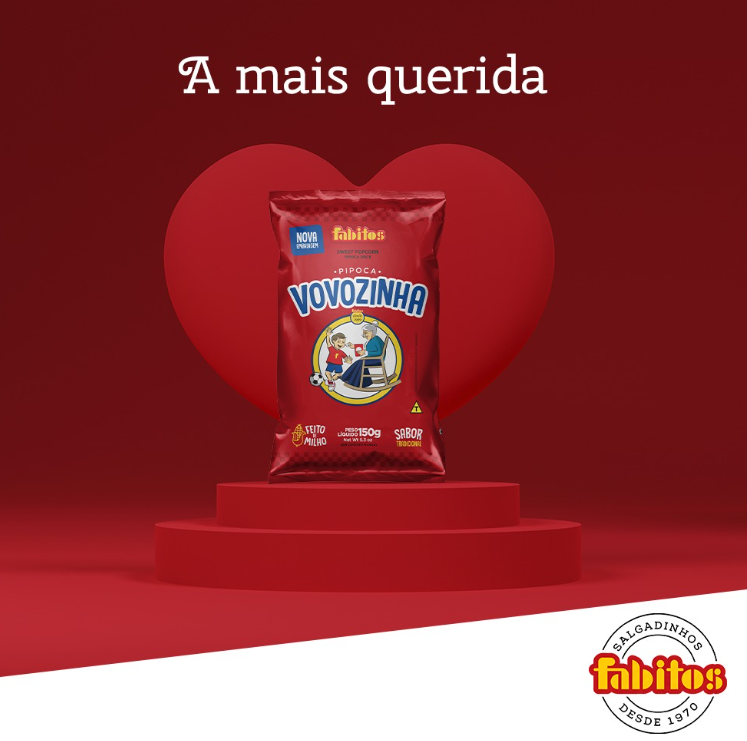 Fabitos Vovozinha Pipoca Doce - Sweet Popcorn - Hi Brazil Market