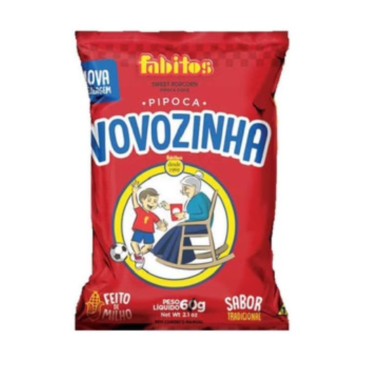 Fabitos Vovozinha Pipoca Doce - Sweet Popcorn - Hi Brazil Market