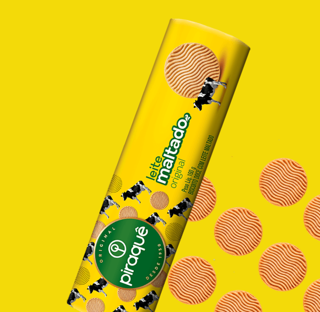 Piraque Biscoito Leite Maltado 160g - Malted Milk Biscuit - Hi Brazil Market