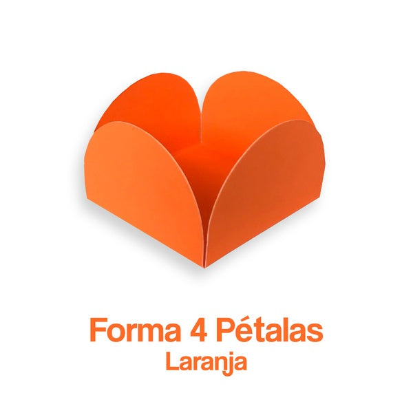 Forminha Caixinha 4 Petalas Lisa - Decorated cup candy - Hi Brazil Market