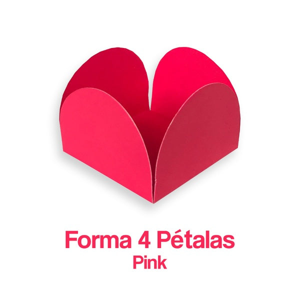 Forminha Caixinha 4 Petalas Lisa - Decorated cup candy - Hi Brazil Market
