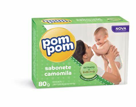 Pompom Sabonete Bebe 80g - Soap Pompom Baby - Hi Brazil Market