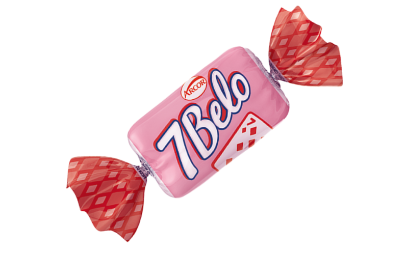 Arcor 7 Belo Bala Mastigavel sabor Iogurte - Chew Candy Yogurt 5.29oz - Hi Brazil Market