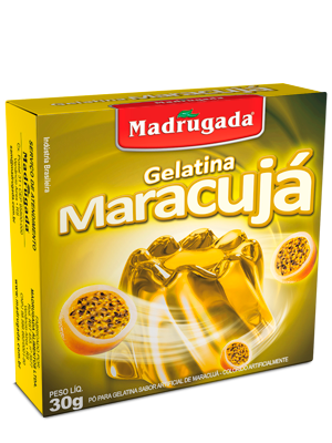 Madrugada Gelatina Maracuja 85g - Passion Fruit Gelatin 3oz - Hi Brazil Market