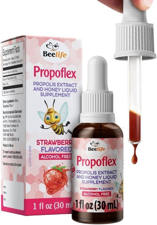 BeeLife Propoflex Extrato de Propolis Morango 30ml - Propolis Extract Strawberry flavored - Hi Brazil Market