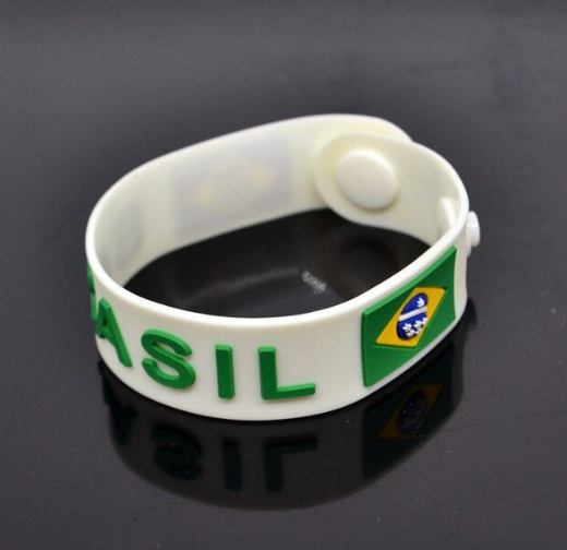 Brasil Pulseira Silicone Botao - Silicon Bracelet Detachable - Hi Brazil Market